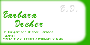barbara dreher business card